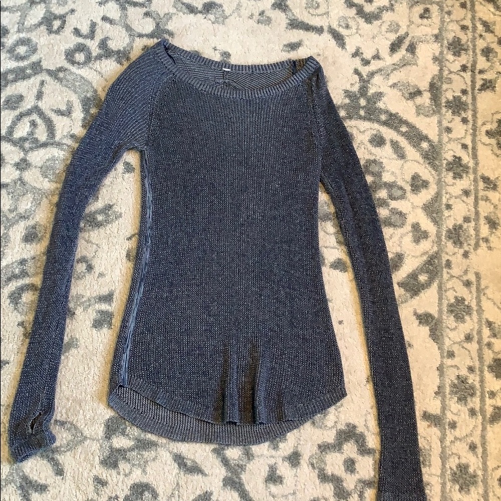 Grayish blue Lululemon sweater